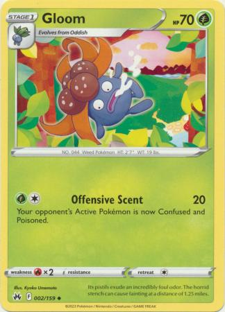 Pokémon Crown Zenith 002/159 Gloom Common Single Card