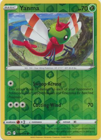 Pokémon Crown Zenith 008/159 Yanma Common Reverse Holo Single Card
