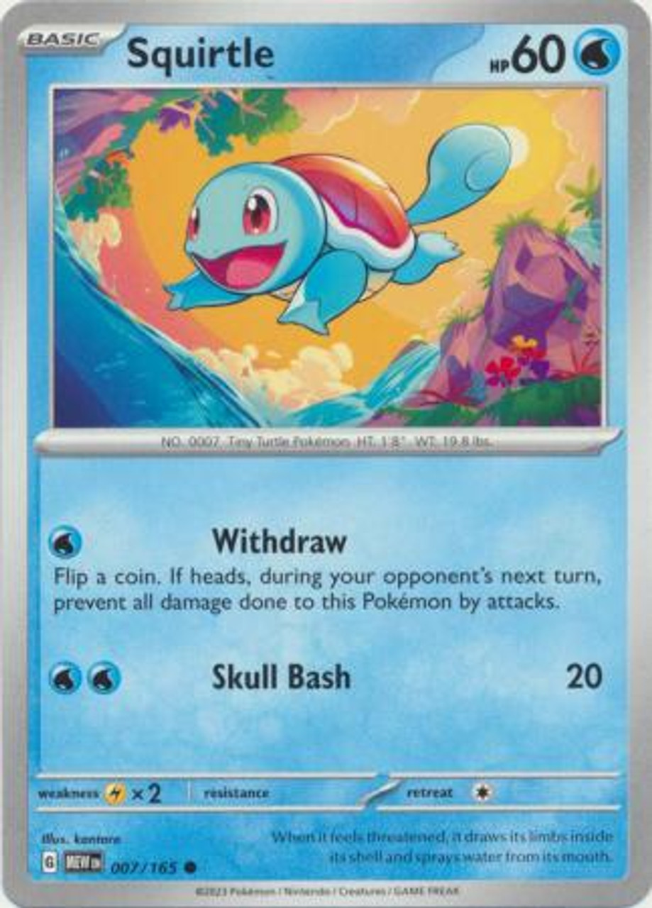Pokémon Scarlet And Violet 151 007/165 Squirtle Common Single Card