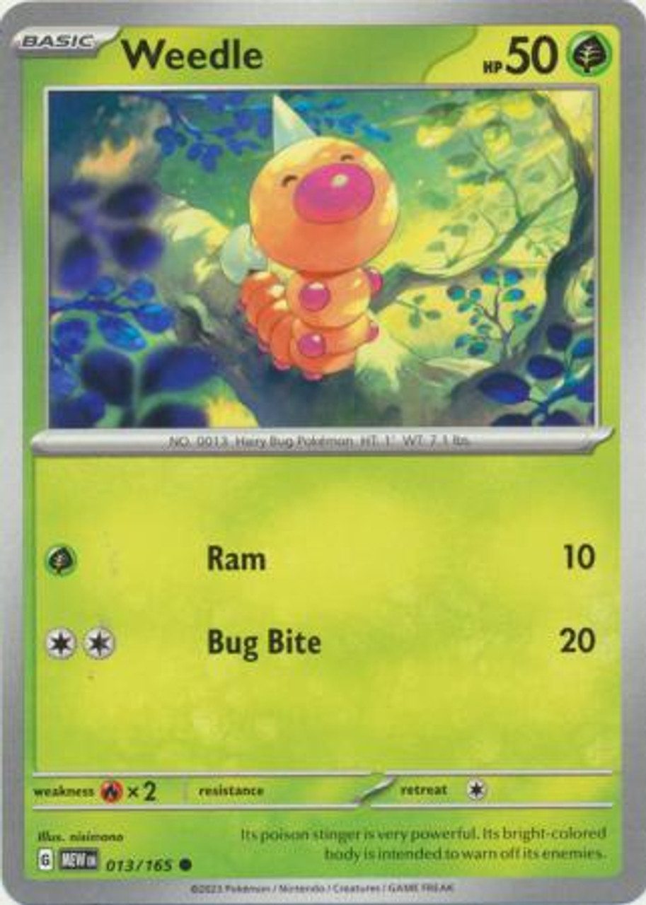 Pokémon Scarlet And Violet 151 013/165 Weedle Common Single Card