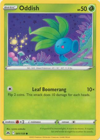 Pokémon Crown Zenith 001/159 Oddish Common Single Card