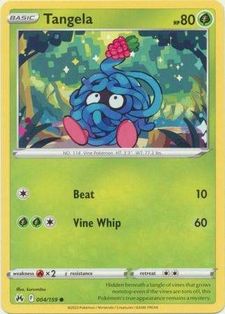 Pokémon Crown Zenith 004/159 Tangella Common Single Card