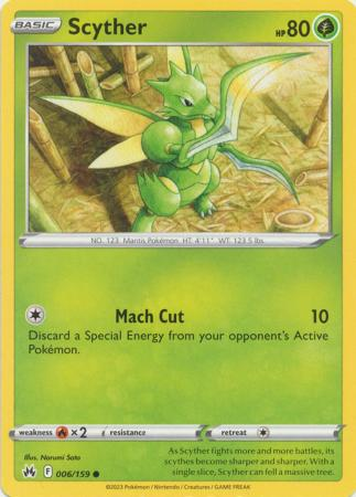 Pokémon Crown Zenith 006/159 Scyther Common Single Card