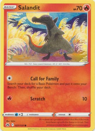 Pokémon Crown Zenith 027/159 Salandit Common Single Card
