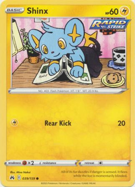Pokémon Crown Zenith 039/159 Shinx Common Single Card