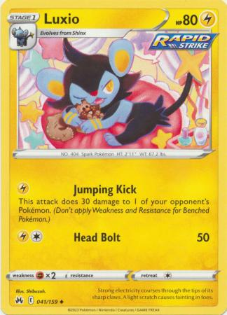 Pokémon Crown Zenith 041/159 Luxio Uncommon Single Card