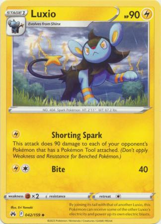 Pokémon Crown Zenith 042/159 Luxio Uncommon Single Card