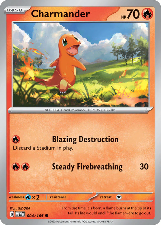 Pokémon Scarlet And Violet 151 004/165 Charmander Common Single Card