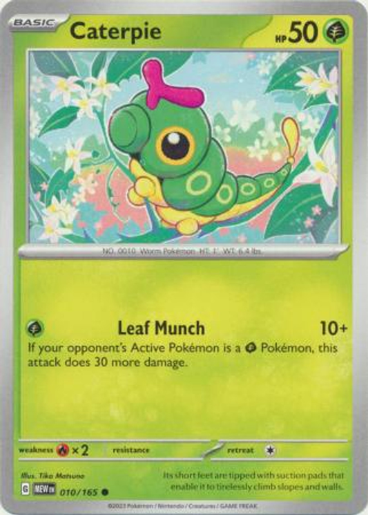 Pokémon Scarlet And Violet 151 010/165 Caterpie Common Single Card