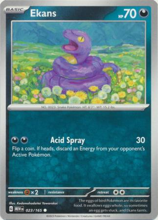 Pokémon Scarlet And Violet 151 023/165 Ekans Common Single Card