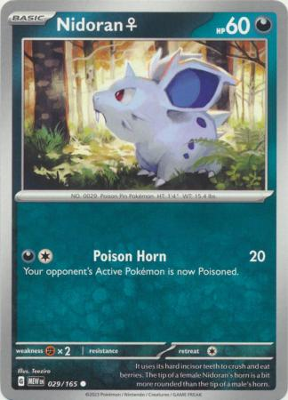 Pokémon Scarlet And Violet 151 029/165 Nidoran Common Single Card