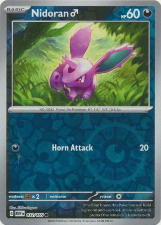 Pokémon Scarlet And Violet 151 032/165 Nidoran Reverse Holo Common Single Card